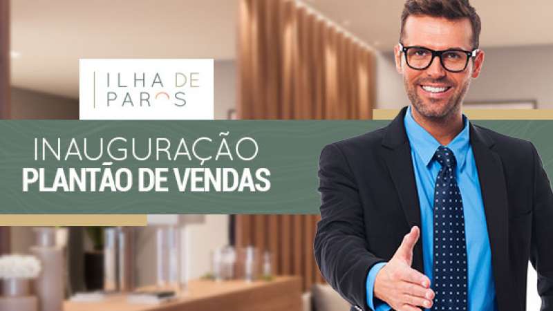 Egydio dos Santos inaugura Plantão de Vendas do lançamento Residencial Ilha de Paros Nesta quinta, 23 de janeiro, será inaugurado o Plantão de Vendas do Residencial Ilha de Paros.